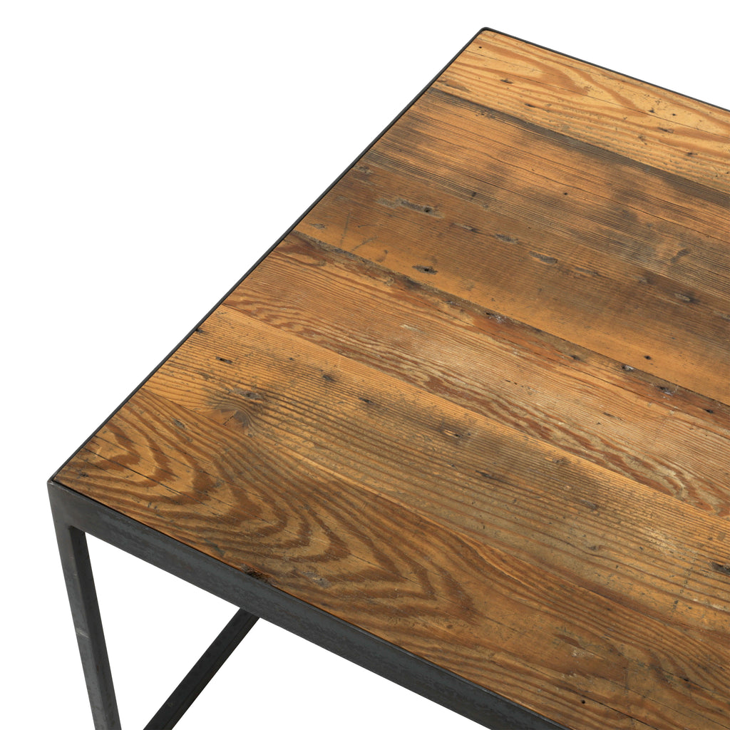 Wood Coffee Table with Metal Legs