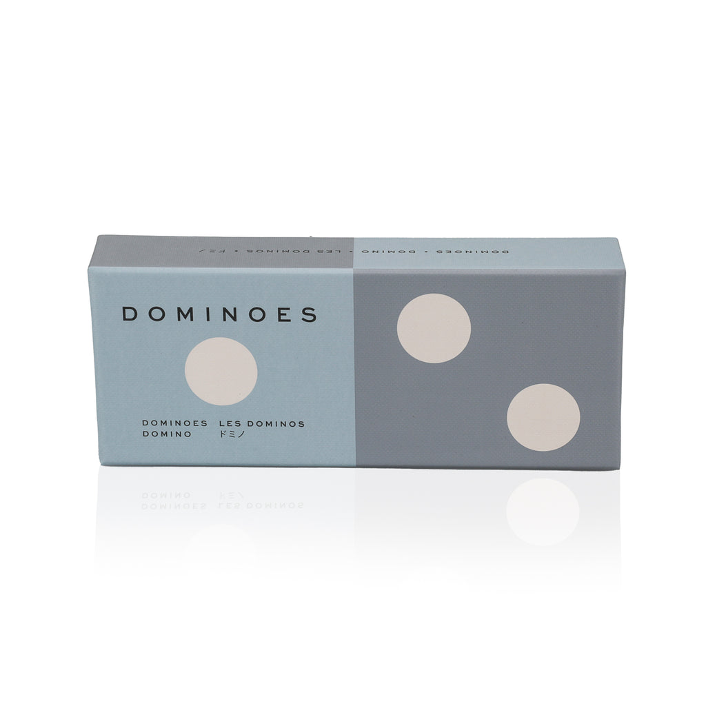 Grey / Blue Dominoes Set w/ Box (A+D)