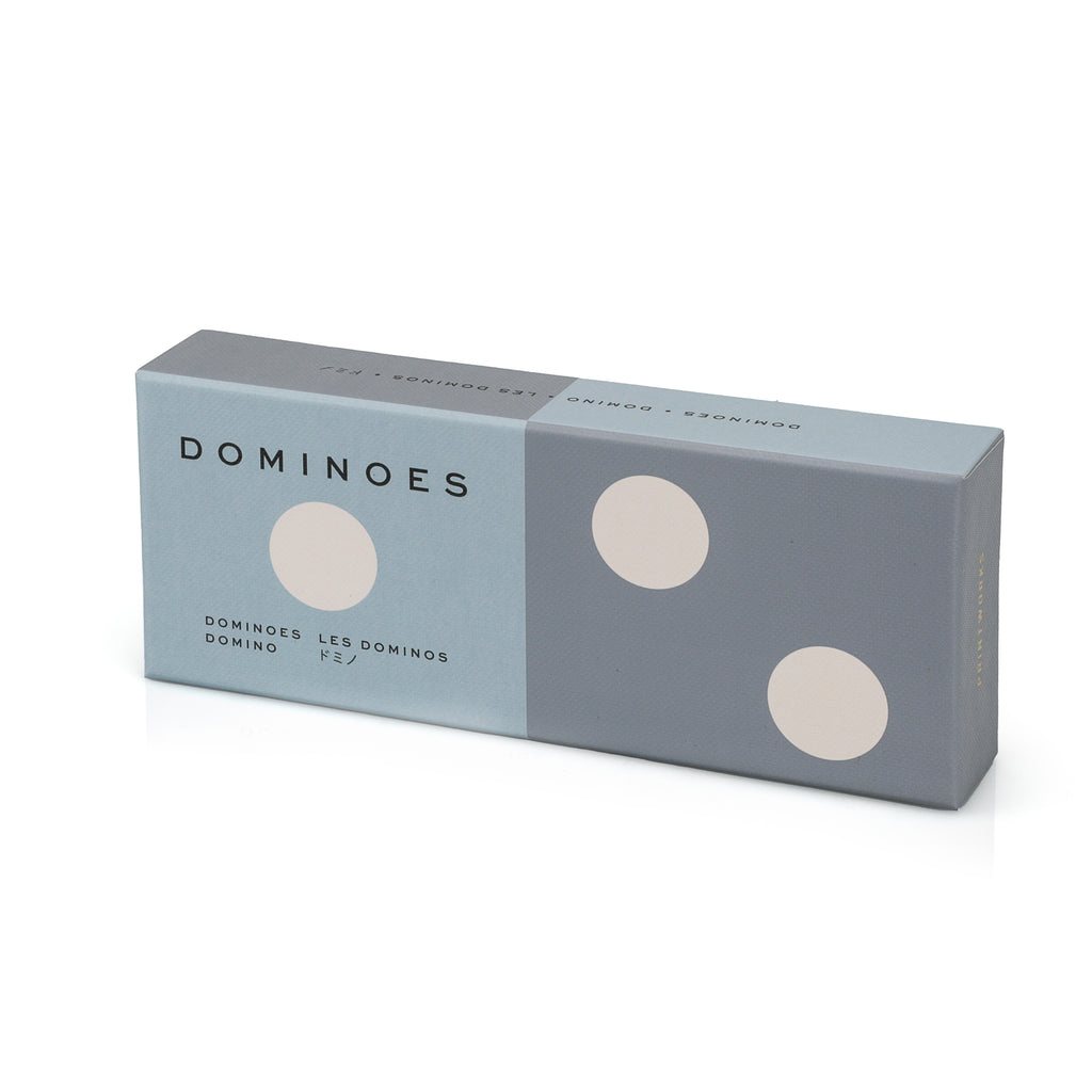 Grey / Blue Dominoes Set w/ Box (A+D)
