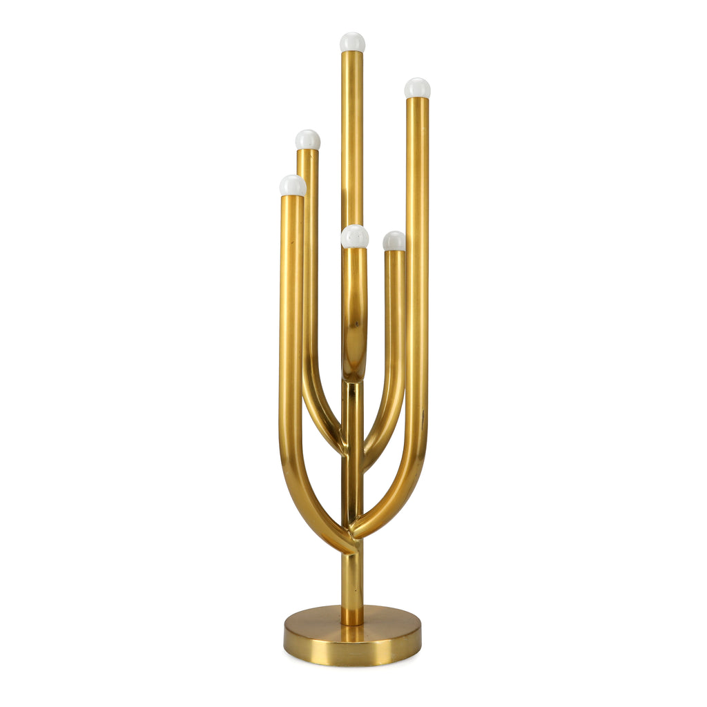 Gold Six Headed Cactus Table Lamp