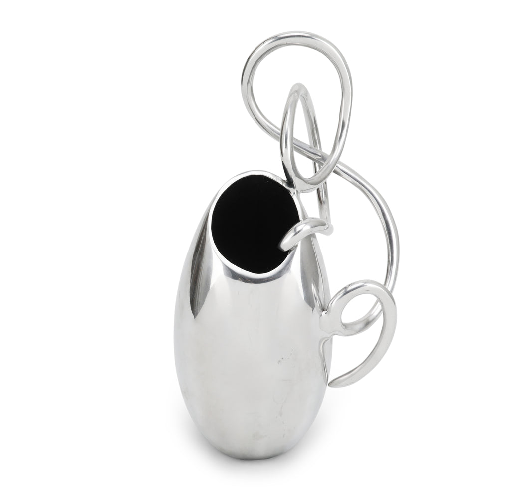 Chrome Vase with Ornate Handle (A+D)