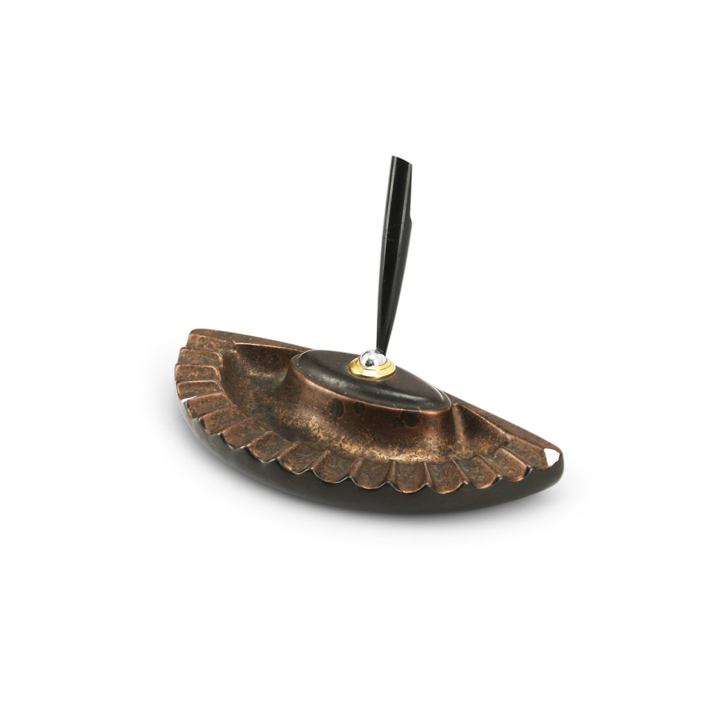 Bronze Half Shell Ashtray / Pen Holder
