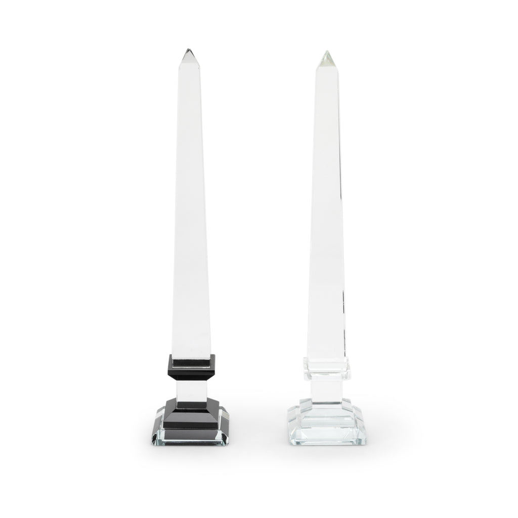 Glass Obelisk / Spire with Black Base (A+D)