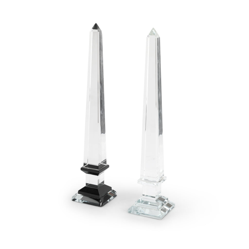 Glass Obelisk / Spire with Black Base (A+D)