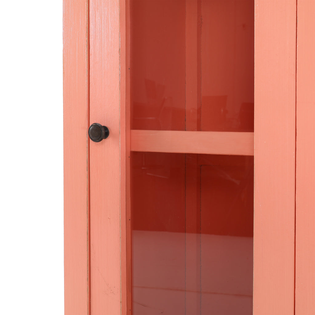 Pink Cabinet w/ 2 Shelves & Drawer