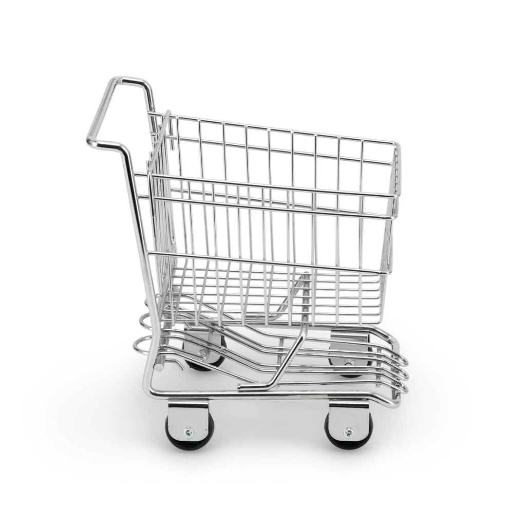 Miniature Chrome Shopping Cart