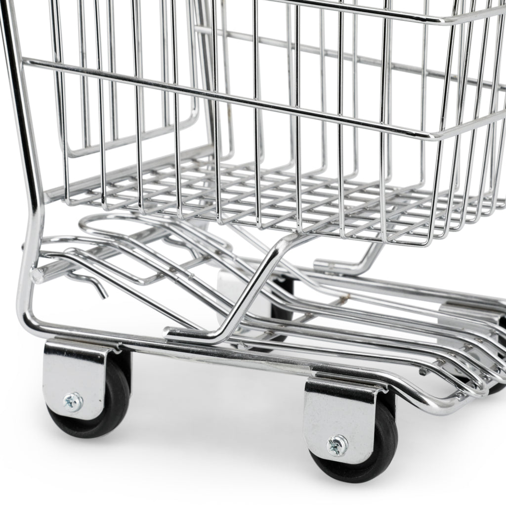 Miniature Chrome Shopping Cart
