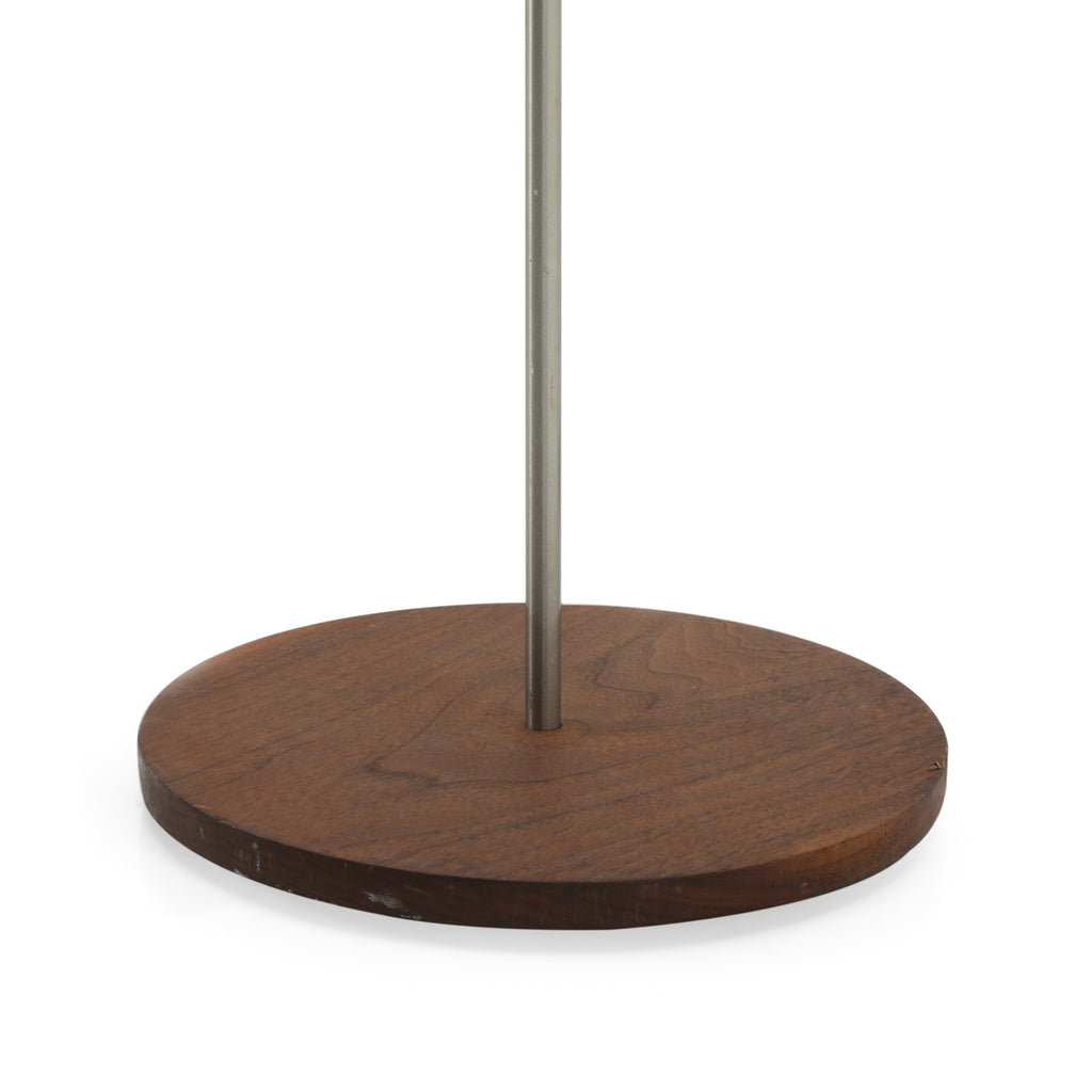 Wood Base Metal Floor Lamp