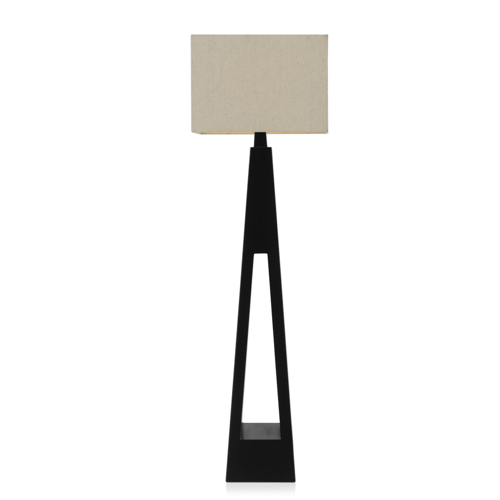 Black Hollow Column Floor Lamp