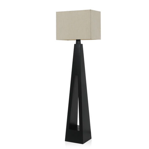 Black Hollow Column Floor Lamp