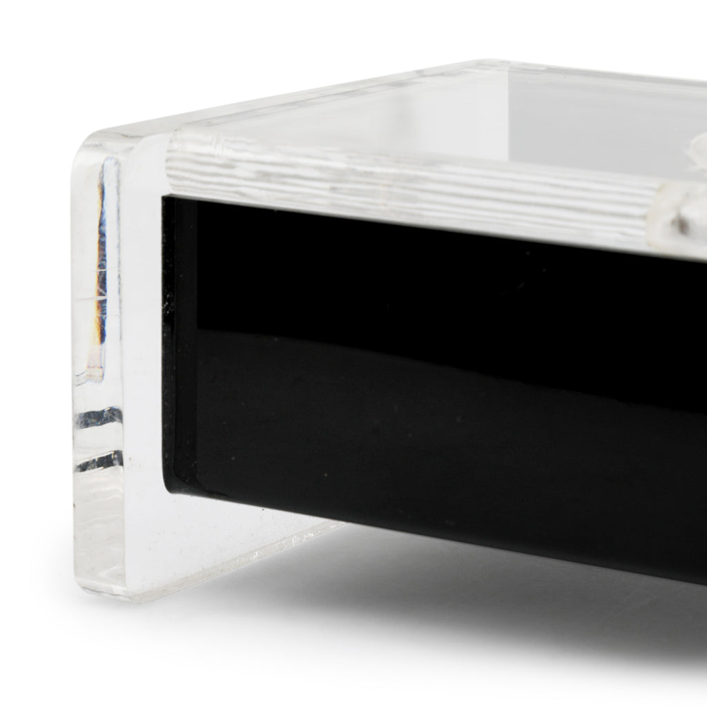 Clear / Black Acrylic Tissue Box