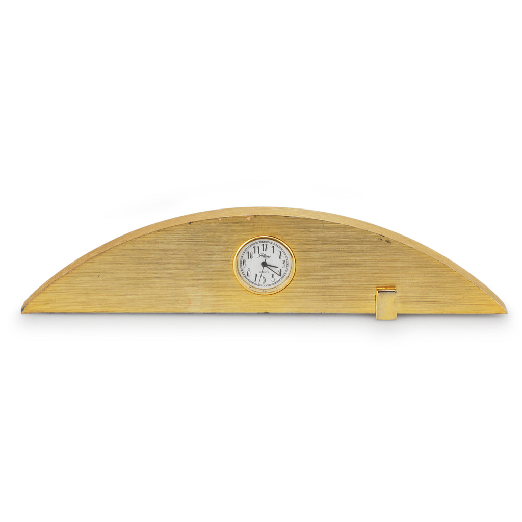 Gold Curved Mantle Clock