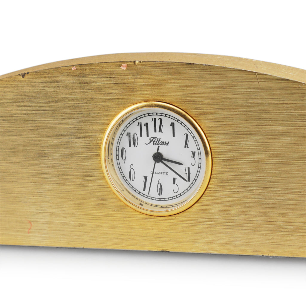 Gold Curved Mantle Clock