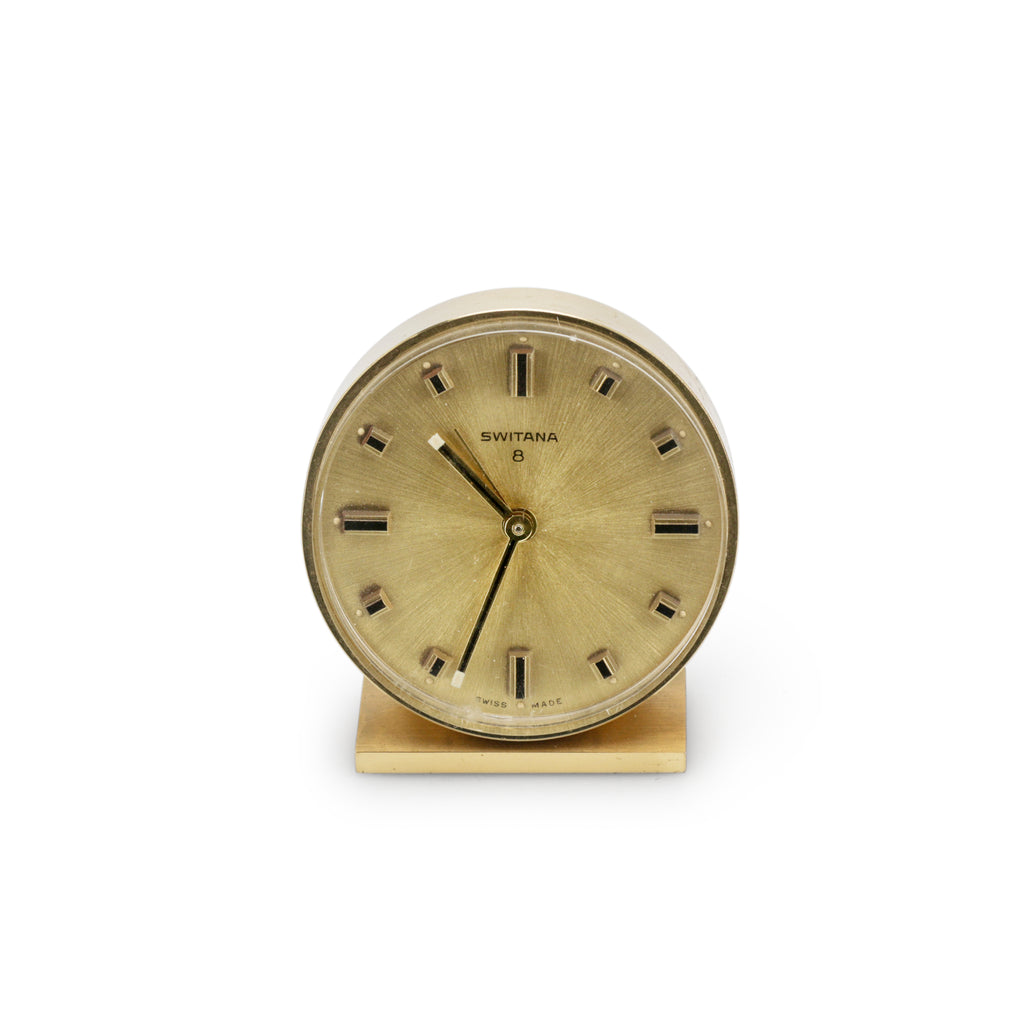 Small Gold Table Clock
