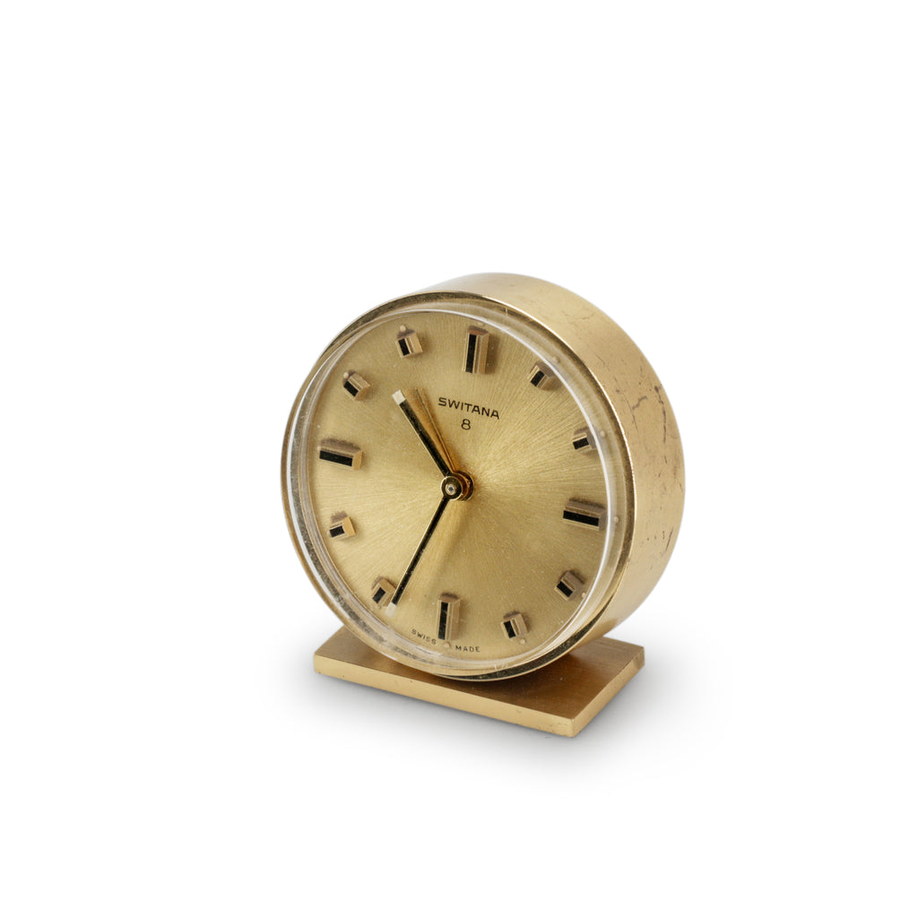 Small Gold Table Clock
