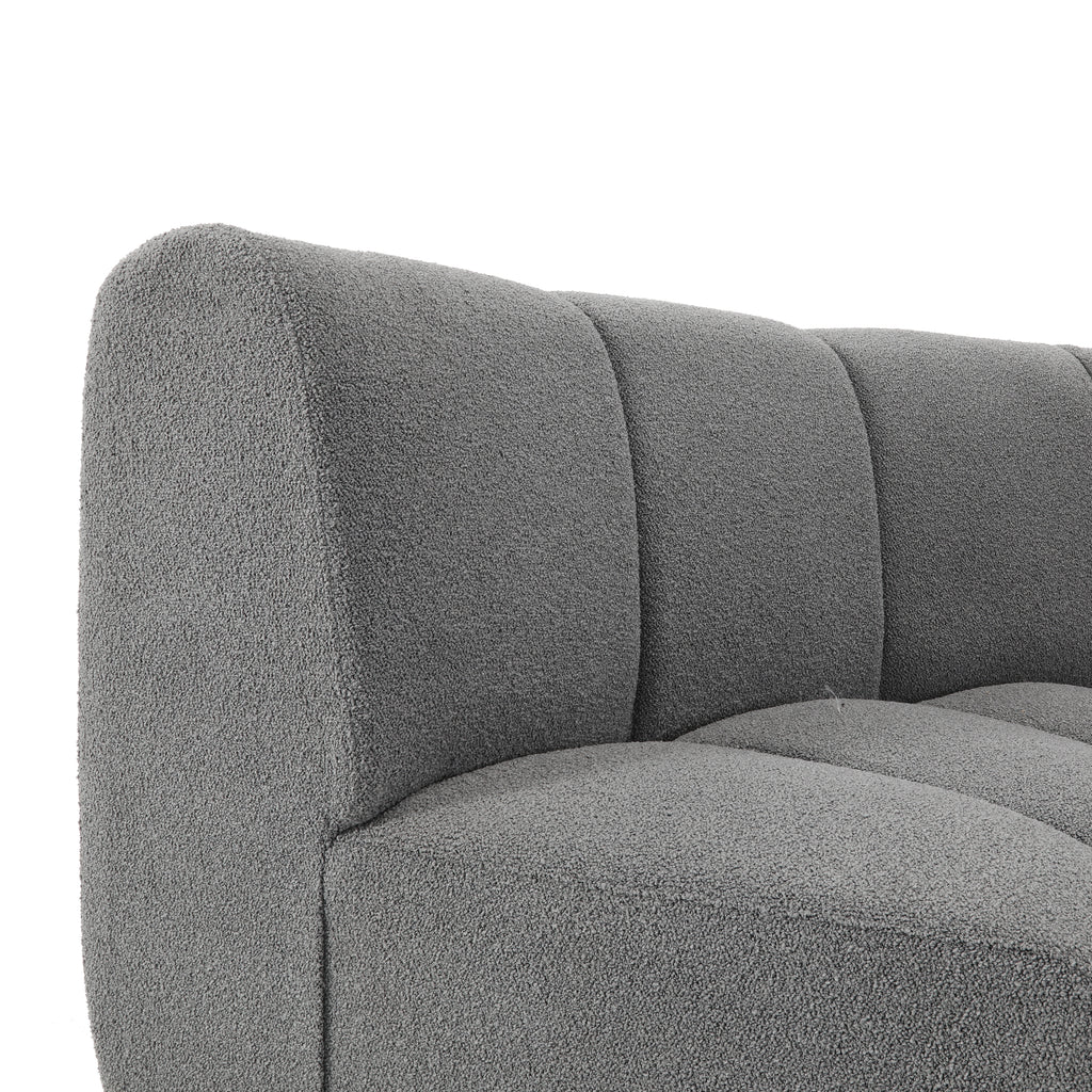 Grey Curved 4-Piece Sectional
