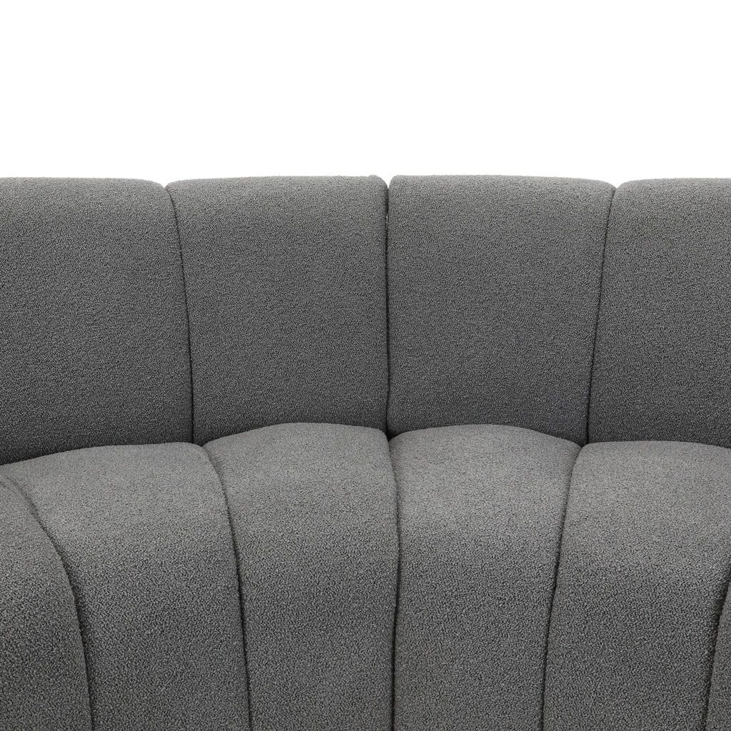 Grey Curved 4-Piece Sectional