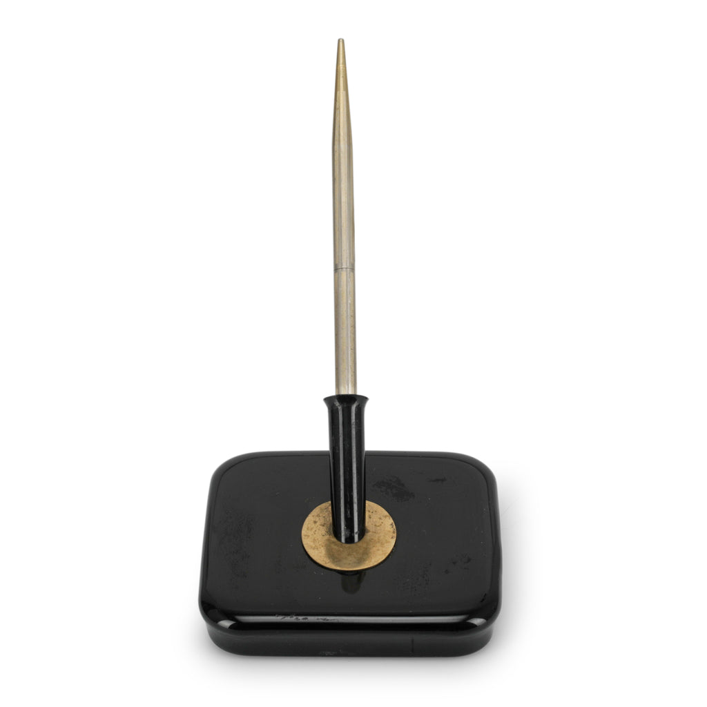 Square Black / Brass Pen Holder