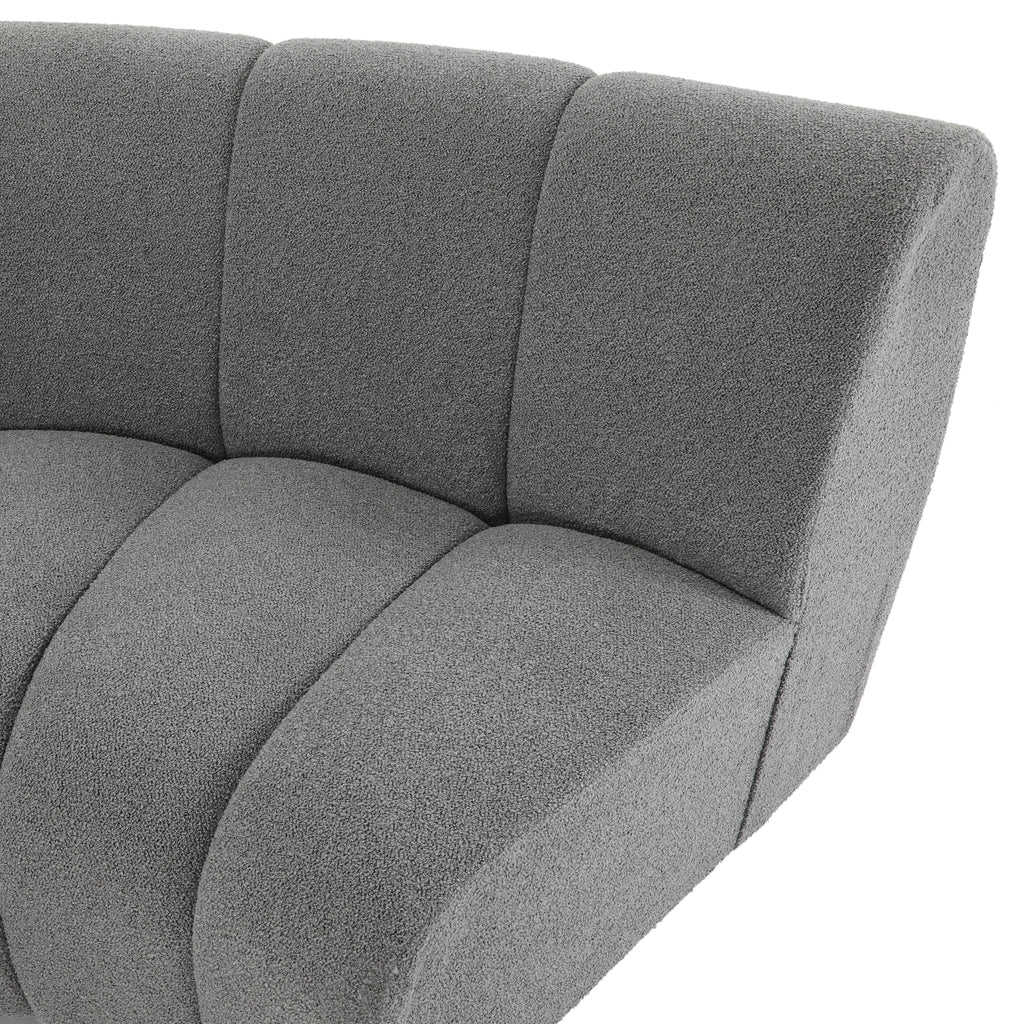 Grey Curved 4-Piece Sectional