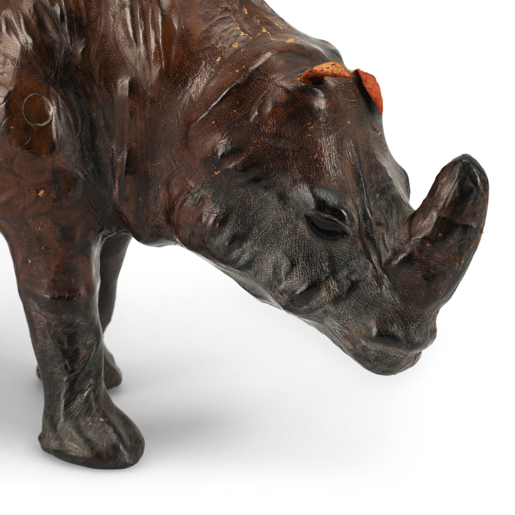 Distressed Brown Leather Rhino