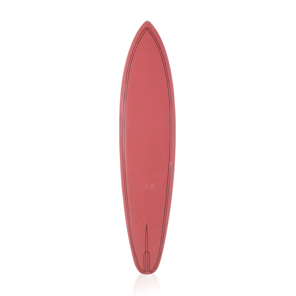 Pink Surfboard with Black Line Detail