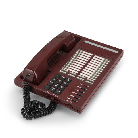Dark Red Multi Line Office Phone