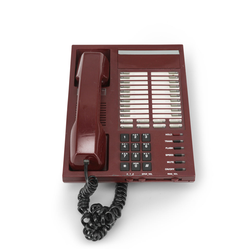 Dark Red Multi Line Office Phone