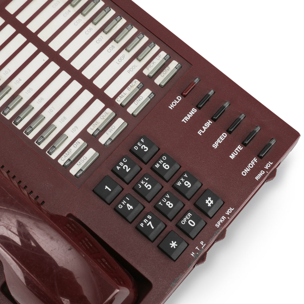 Dark Red Multi Line Office Phone