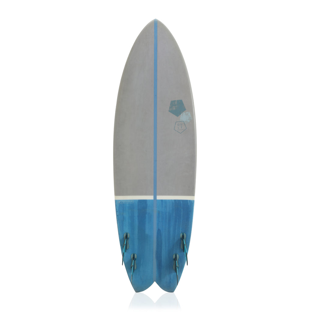 Grey and Blue Surfboard