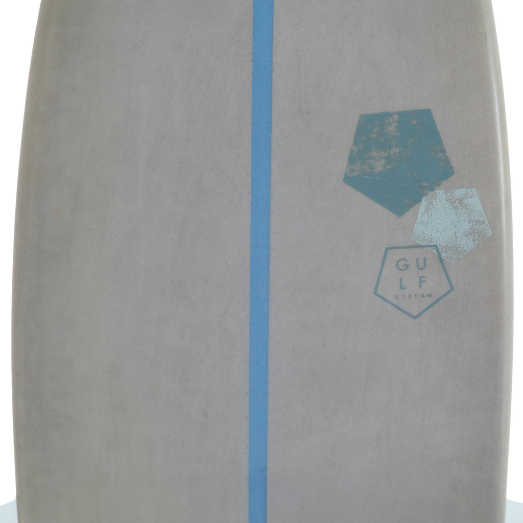 Grey and Blue Surfboard