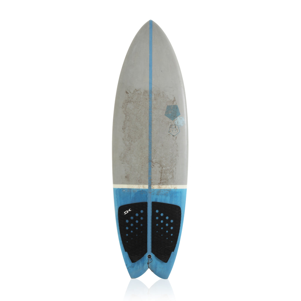 Grey and Blue Surfboard