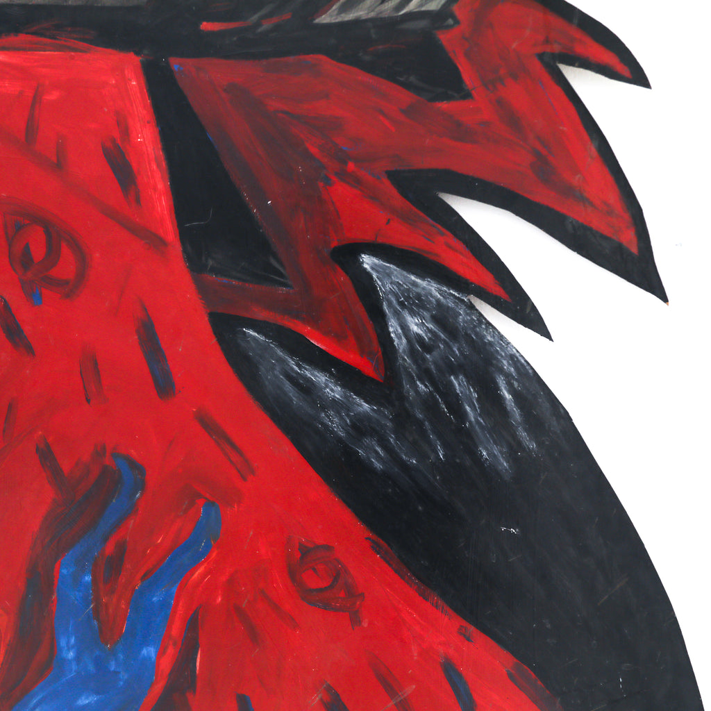 Airplane with Falling Man Painting
