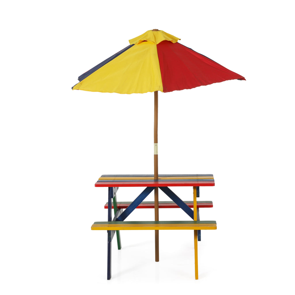 Kid's Picnic Table & Umbrella