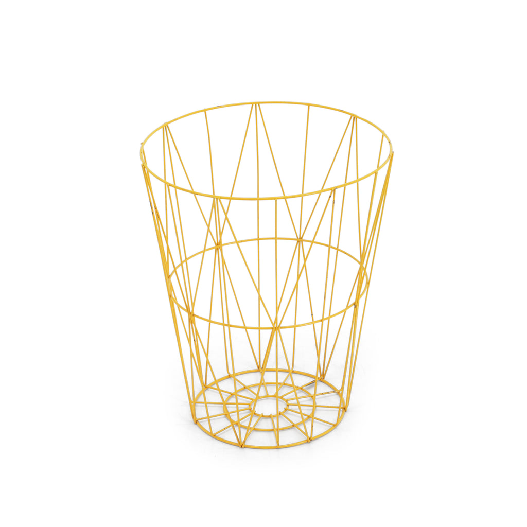 Yellow Metal Wire Basket