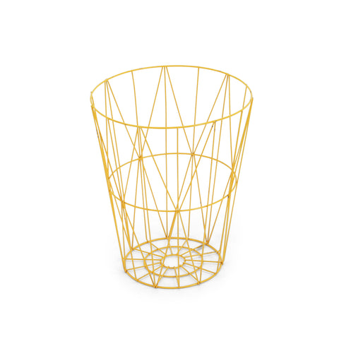 Yellow Metal Wire Basket