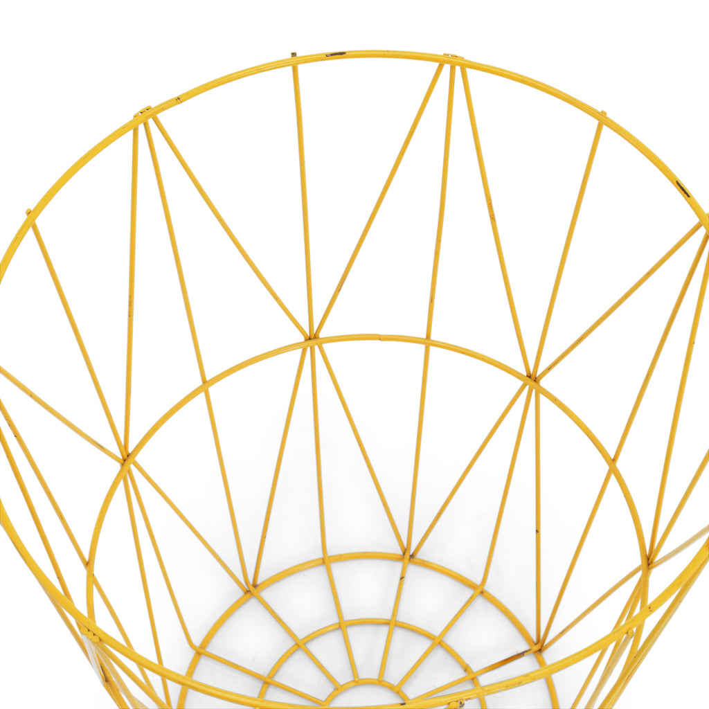 Yellow Metal Wire Basket