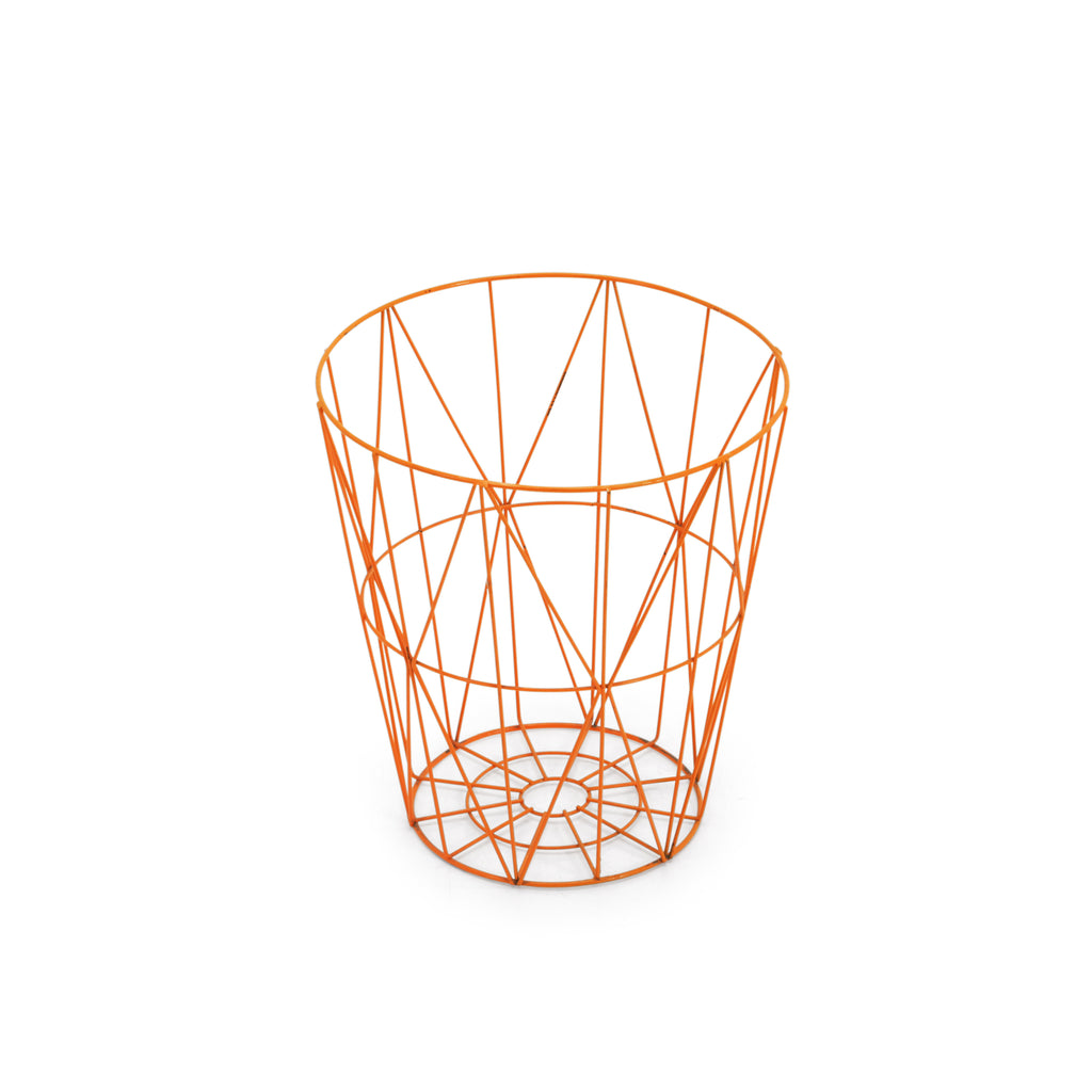 Orange Metal Wire Basket