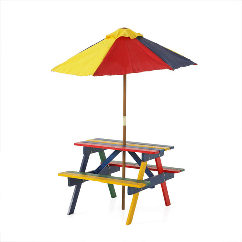 Kid's Picnic Table & Umbrella