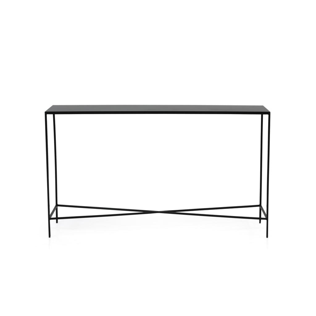 Black Minimalist Metal Console Table