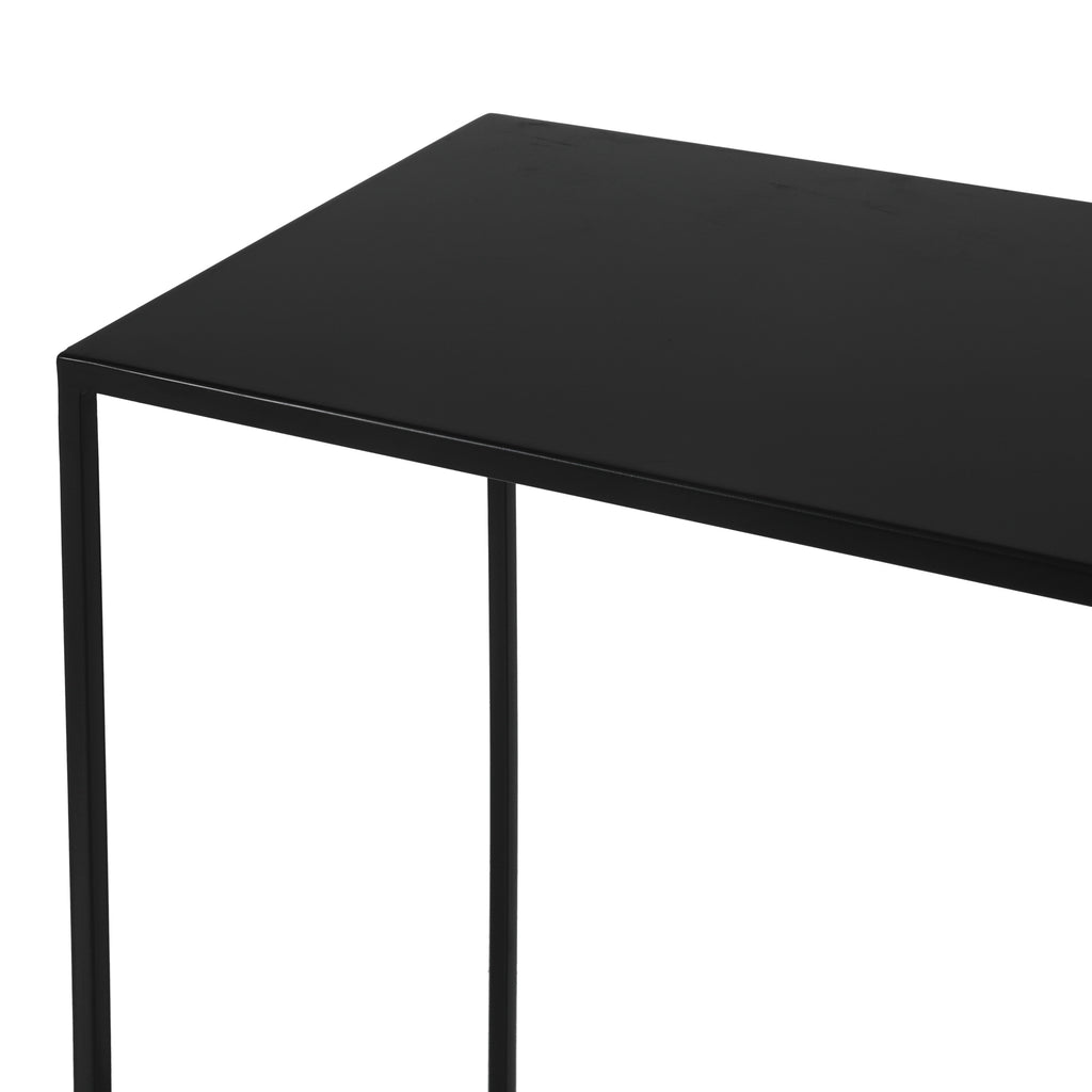 Black Minimalist Metal Console Table