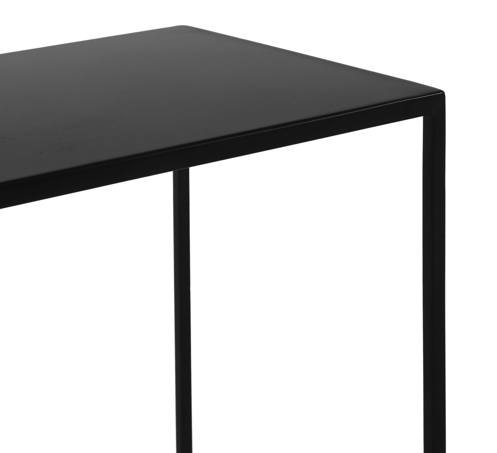 Black Minimalist Metal Console Table