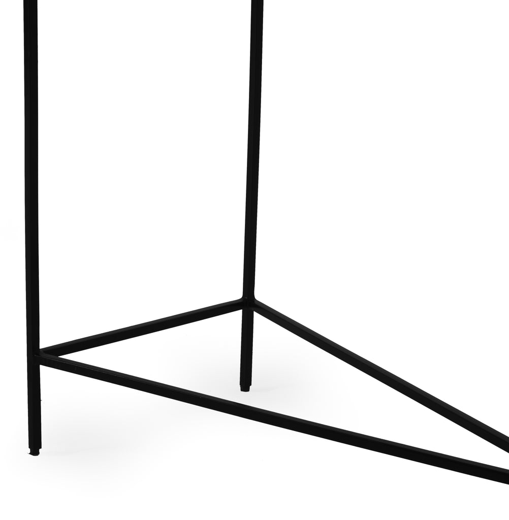 Black Minimalist Metal Console Table