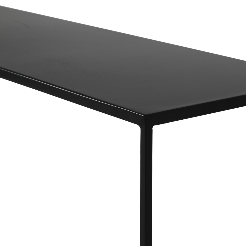 Black Minimalist Metal Console Table