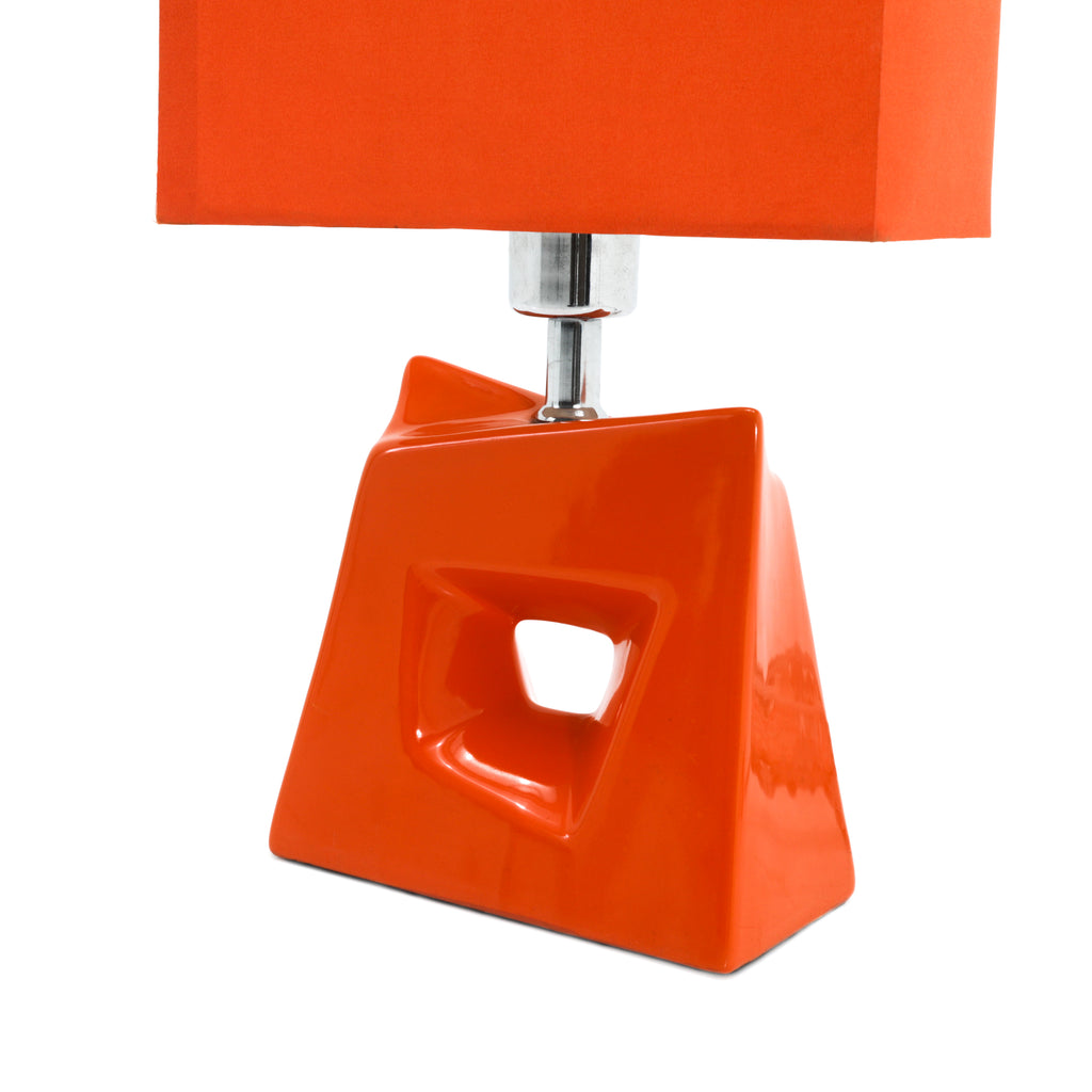 Funky Orange Cut-Out Table Lamp