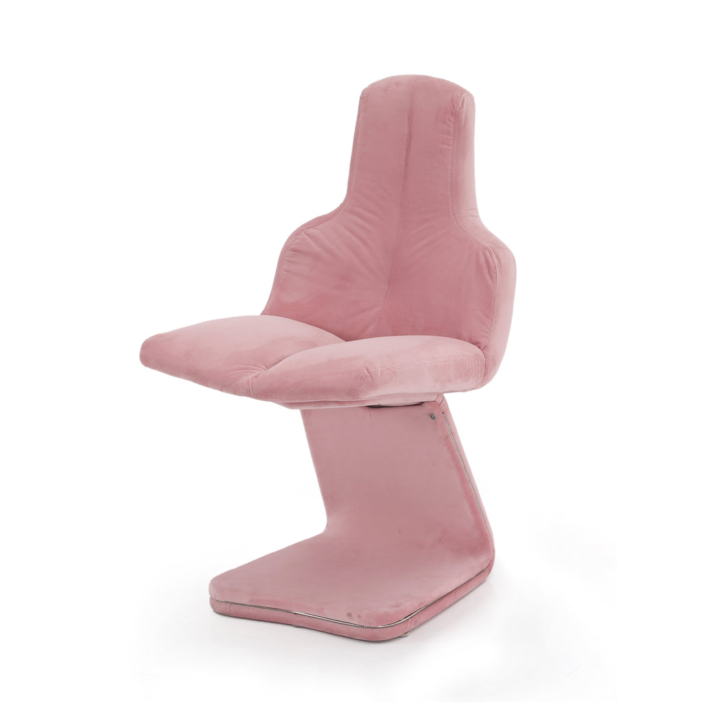Pink Modern Folded Felt Side Chair