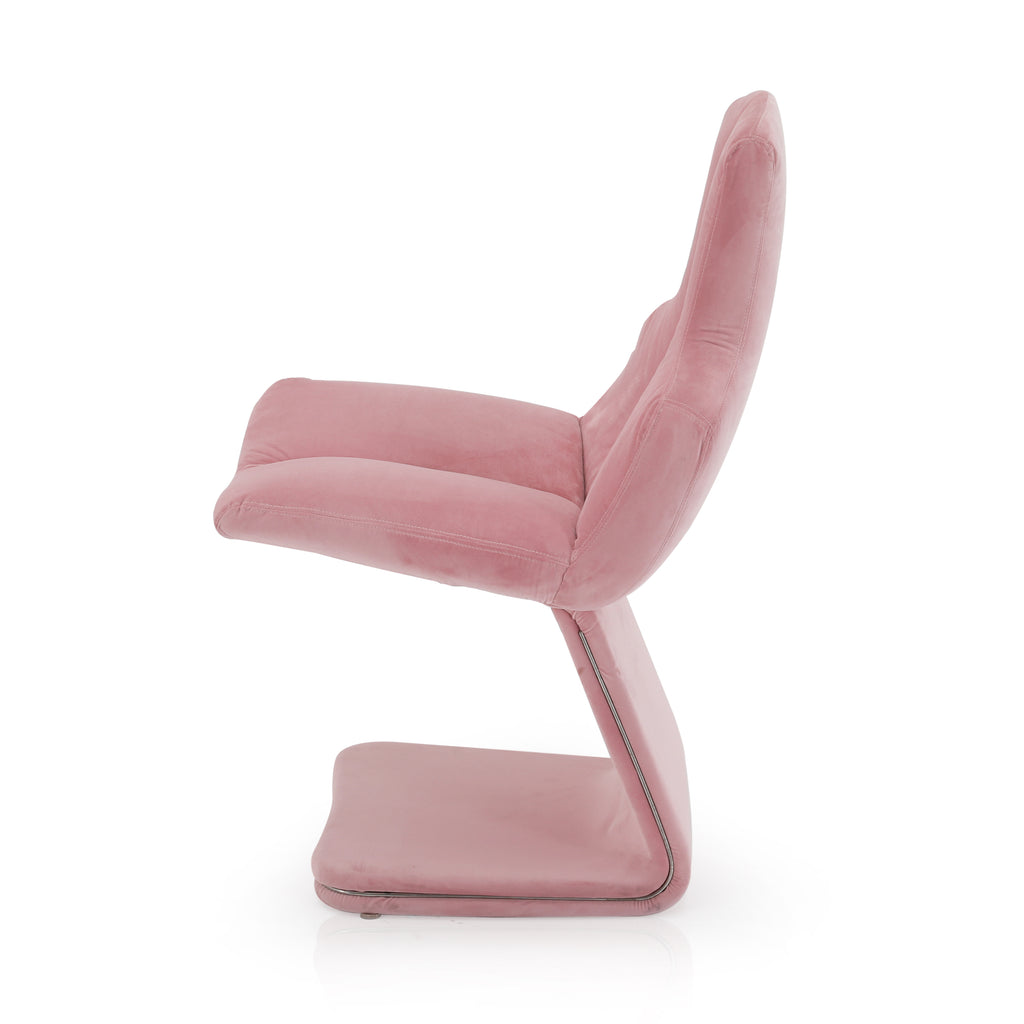 Pink Modern Folded Felt Side Chair