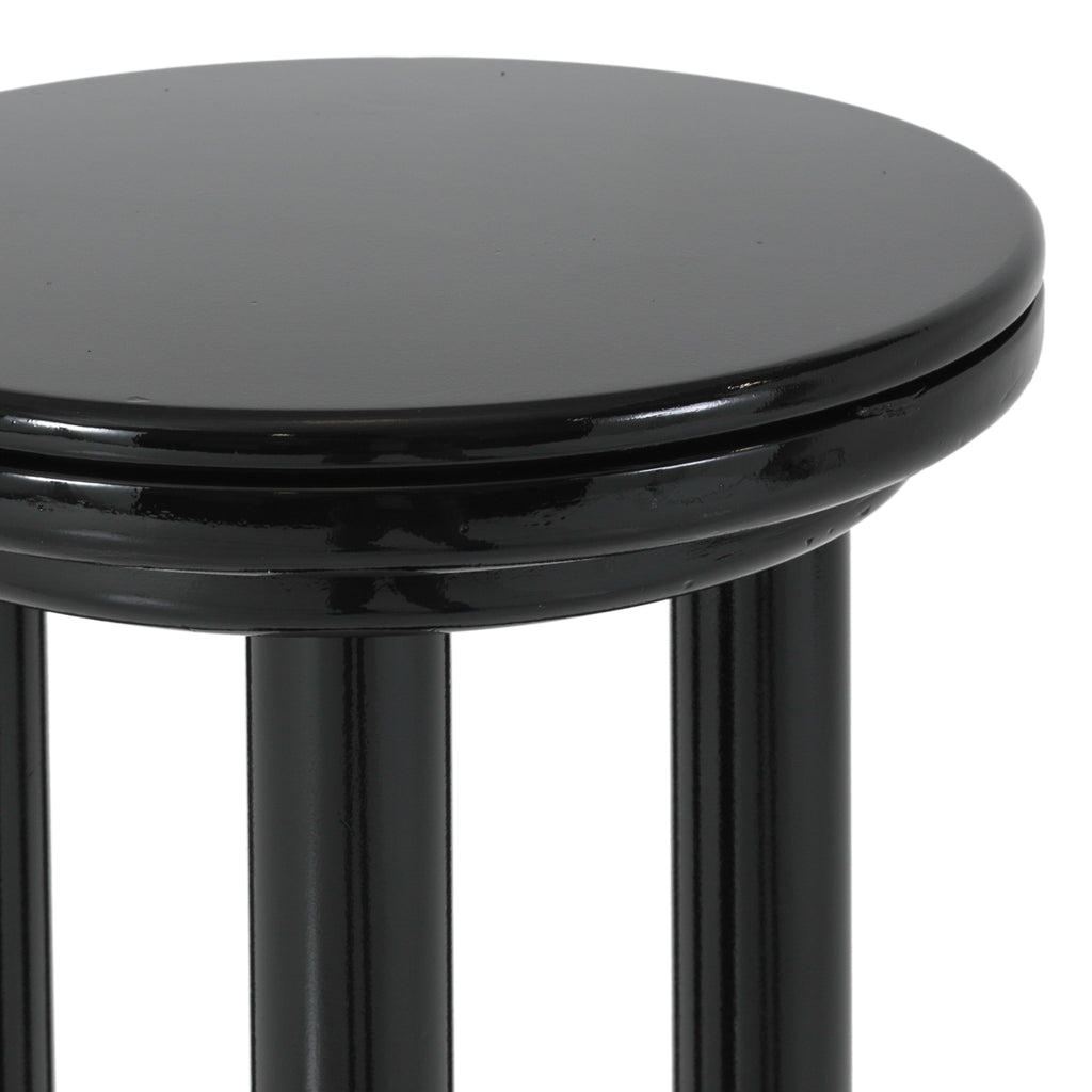 Black Four-Post Column Pedestal