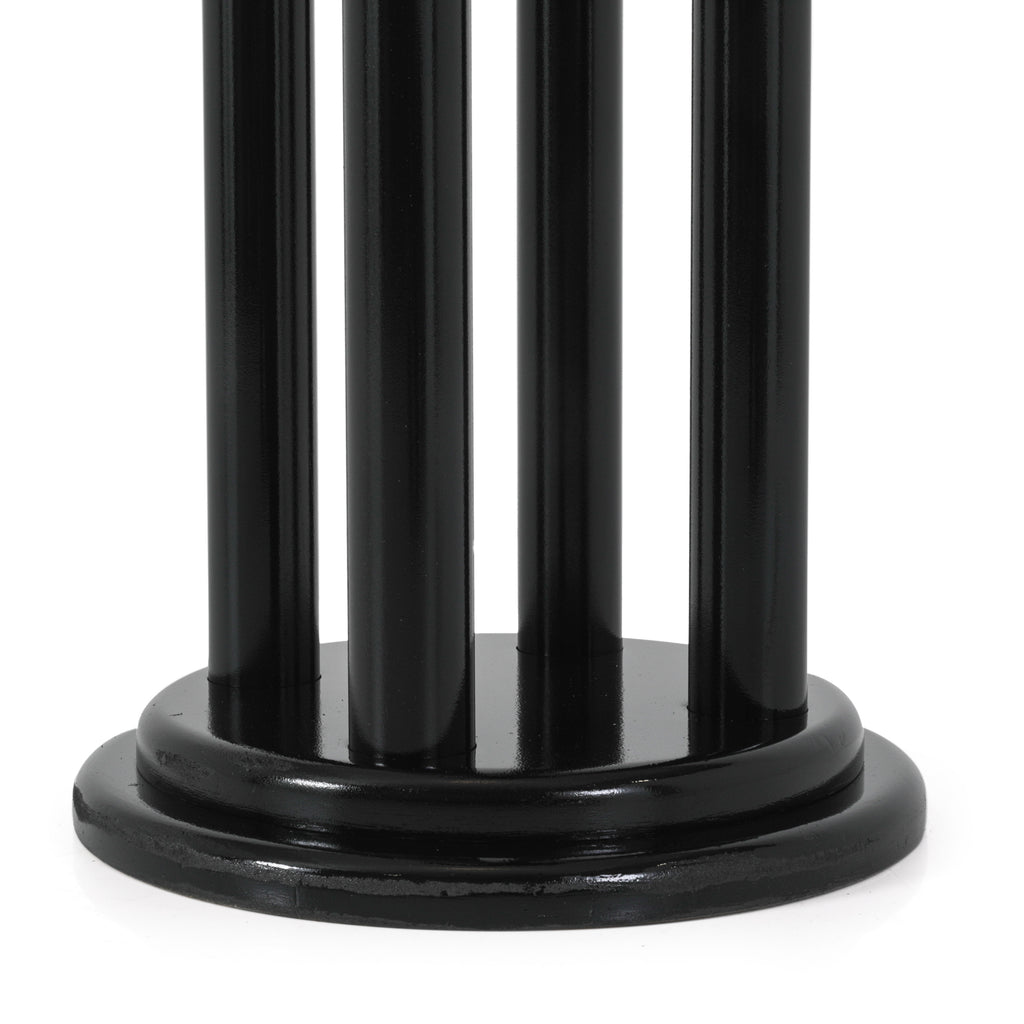 Black Four-Post Column Pedestal