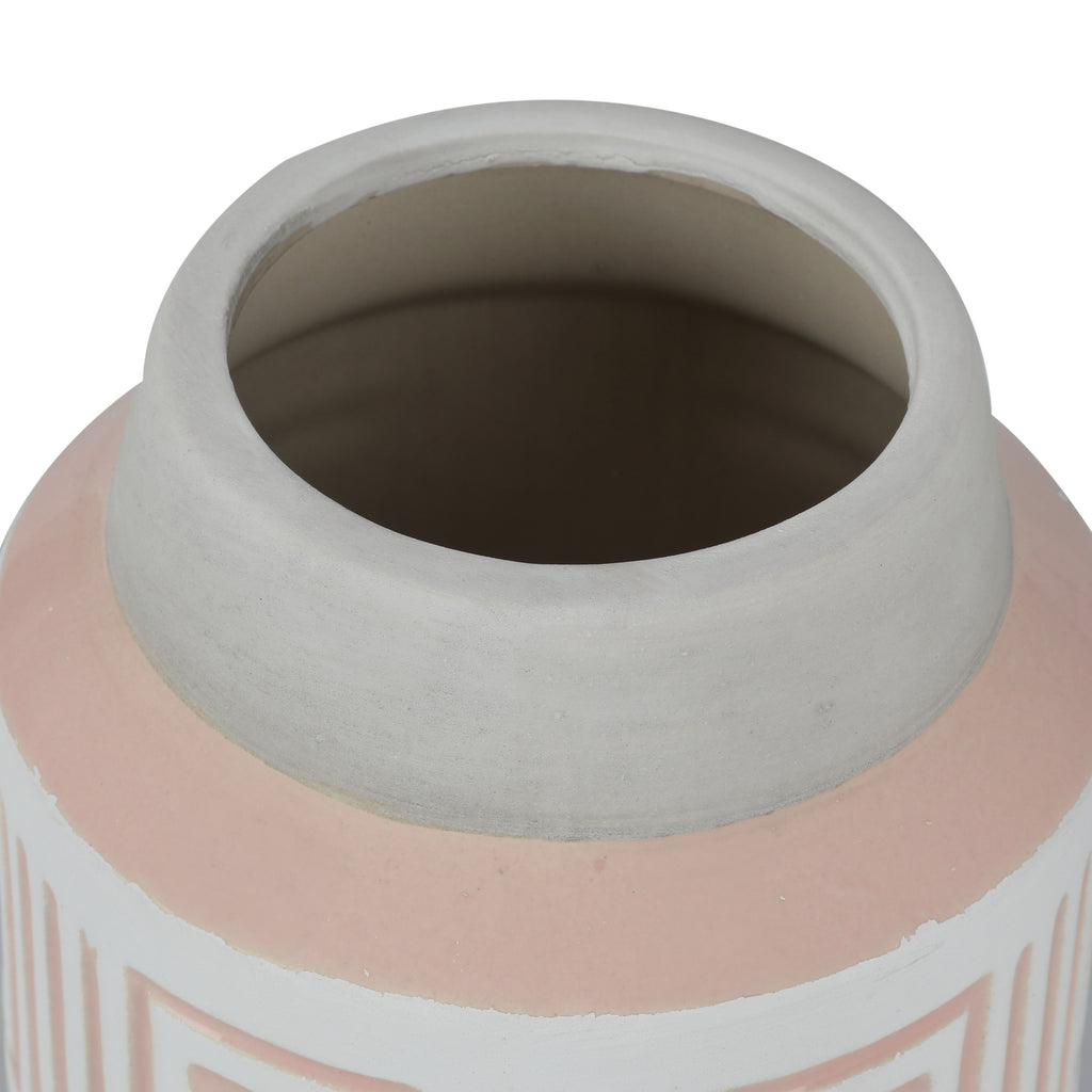 White & Pink Ceramic Vase (A+D)