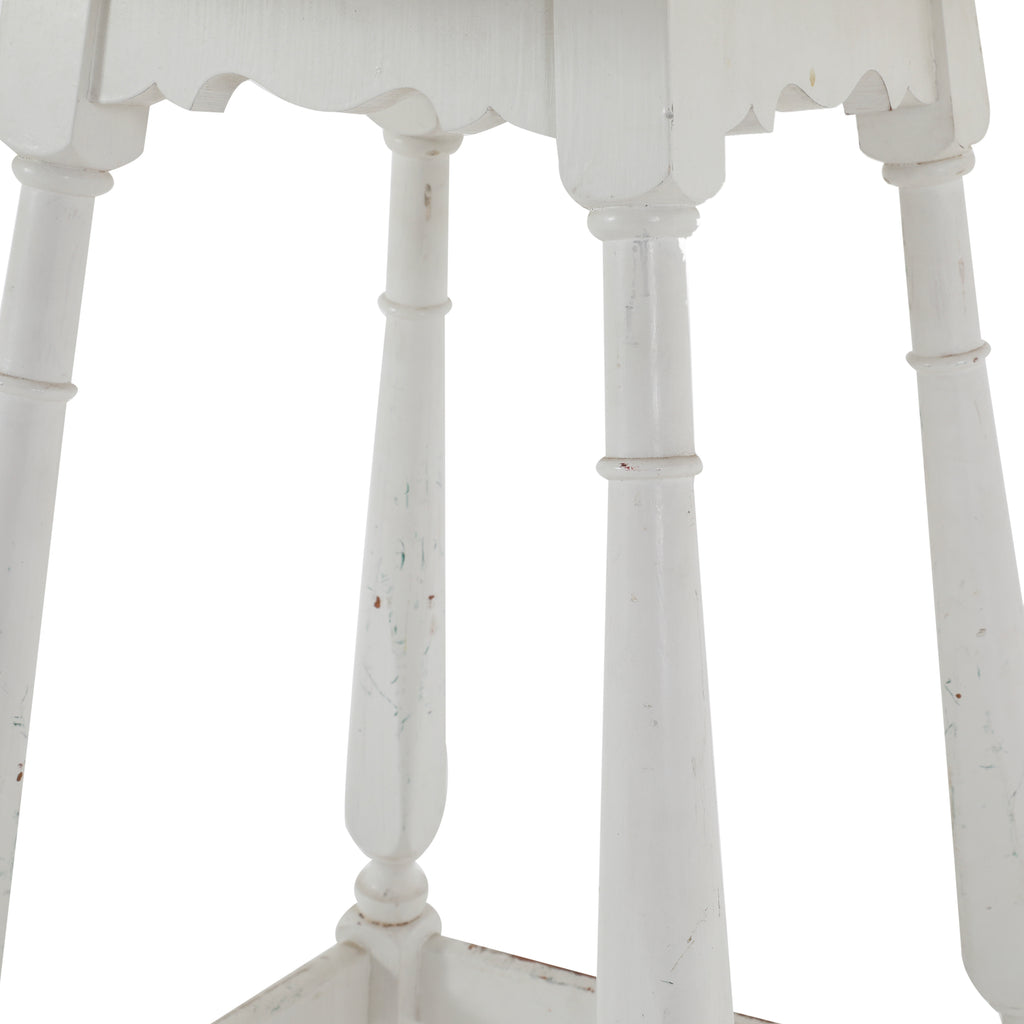 White Wood Side Table